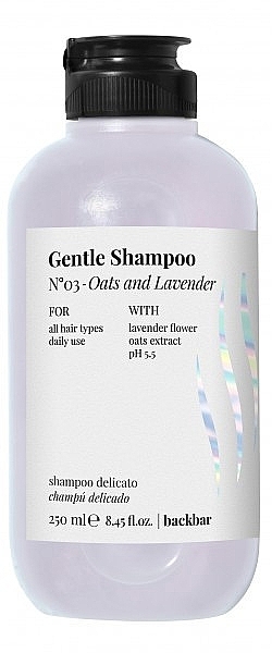 Oat & Lavender Shampoo - Farmavita Back Bar No3 Gentle Shampoo Oats And Lavender — photo N2