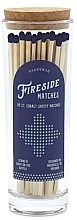 Fragrances, Perfumes, Cosmetics Safe Candle Matches, in a glass jar, blue tip - Paddywax Fireside Blush Cobalt Matches