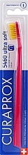 Toothbrush "Ultra Soft", crimson-yellow - Curaprox — photo N2