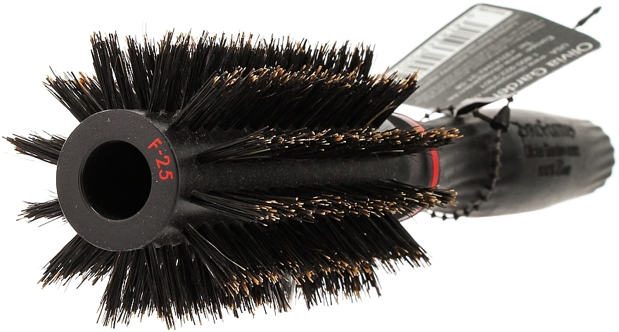 Plastic Thermal Brush with Natural Bristles, d 25 mm - Olivia Garden Pro Forme F-25 — photo N10