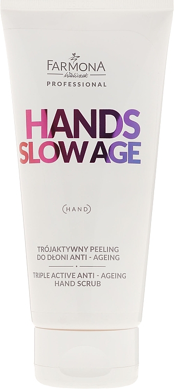 Hand Scrub - Farmona Hands Slow Age Triple Active Anti-ageing Hand Scrub — photo N1