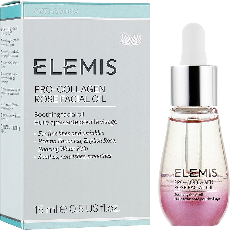 Face Oil "Rose" - Elemis Pro-Collagen Rose Facial Oil — photo N1