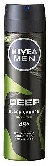 Antiperspirant - Nivea Men Deospray Deep Black Carbon Amazonia — photo N1