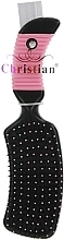 Hairbrush, RR-4009, black and pink - Christian — photo N10