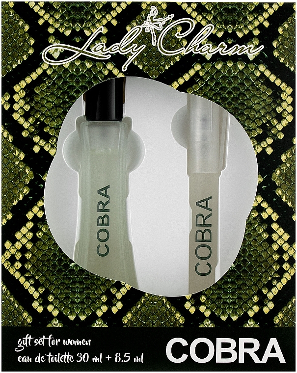 Aroma Parfume Lady Charm Cobra - Set (edt/30ml + edt/mini/8,5ml) — photo N1