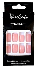 Fragrances, Perfumes, Cosmetics Square Nail Tips, pink, 24 pcs. - Deni Carte Nails 7066