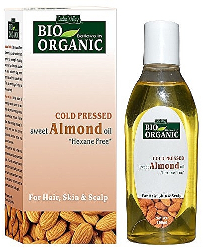 Sweet Almond Oil - Indus Valley Bio Organic Cold Pressed Sweet Almond Oil — photo N4