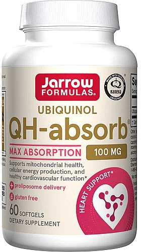 Coenzyme Ubiquinol 100 mg - Jarrow Formulas Ubiquinol QH-Absorb 100 mg — photo N1