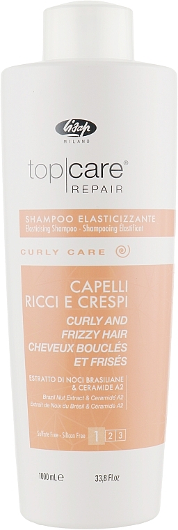 Shampoo for Curly Unruly Hair - Lisap Milano Curly Care Elasticising Shampoo — photo N3
