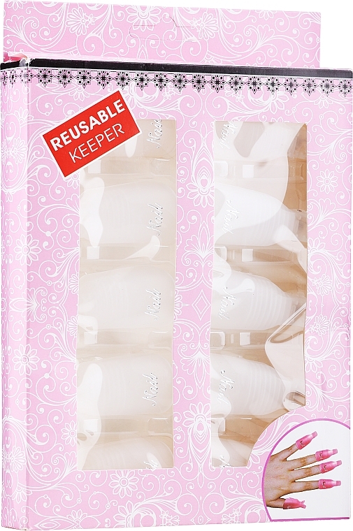 Nail Clips, 10pcs, white - Deni Carte — photo N1