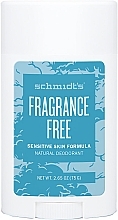 Natural Deodorant - Schmidt's Deodorant Sensitive Skin Fragrance Free Stick — photo N1