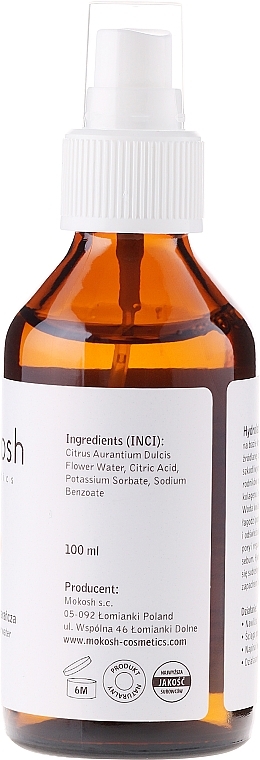 Orange Hydrolat - Mokosh Cosmetics Hydrolat Orange — photo N3