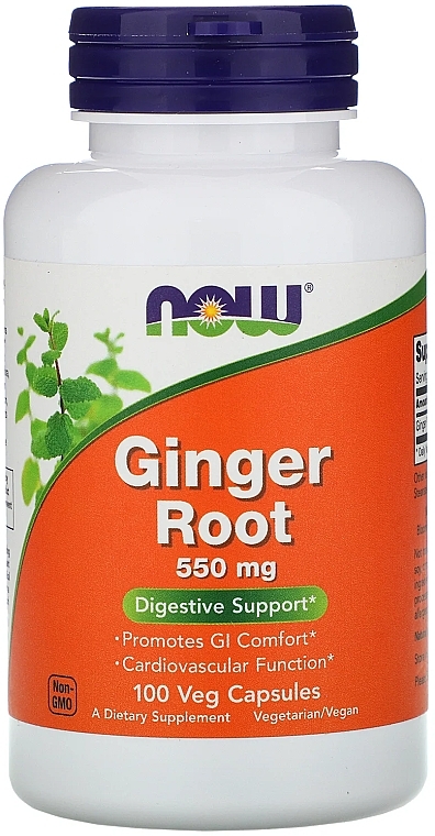 Capsules "Ginger Root", 550mg - Now Foods Ginger Root — photo N3