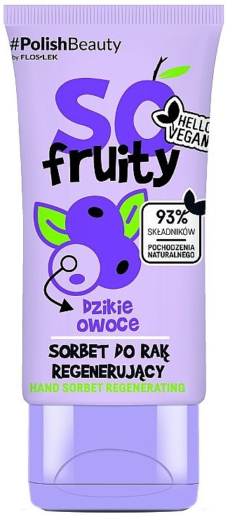 Wild Berry Hand Sorbet - Floslek So! Fruity Hand Sorbet Moisturizing Wild Fruits — photo N1