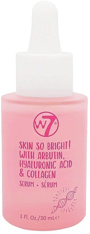 Brightening Face Serum - W7 Skin So Bright! With Arbutin Hyaluronic Acid Collagen Serum — photo N1
