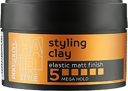 Hair Styling Clay, level 5 - Prosalon Styling Hair Style Styling Clay Elastic Matt Finish 5 Mega Hold — photo N2