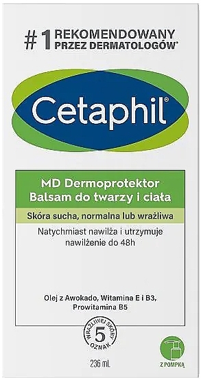 Face and Body Balm with Pump - Cetaphil MD Dermoprotektor Balsam — photo N8