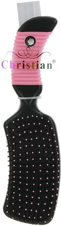 Hairbrush, RR-4009, black and pink - Christian — photo N11