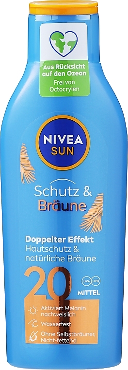 Sunscreen Body Milk - Nivea Sun Protect & Bronze SPF20 — photo N2