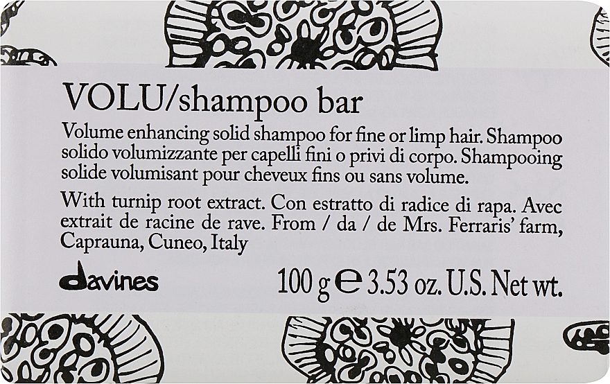 Volume Solid Shampoo for Thin & Weakened Hair - Davines Essential Haircare Volu Shampoo Bar — photo N7