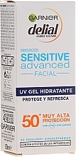 Sun Gel for Hypersensitive Face Skin - Garnier Delial Ambre Solaire Sensitive Advanced Facial Sunscreen SPF50+ — photo N2