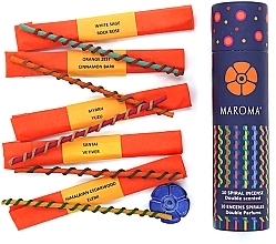 Incense Set No. 1 - Maroma Encens d'Auroville Double Scented Spiral Incense Sticks Orange — photo N2