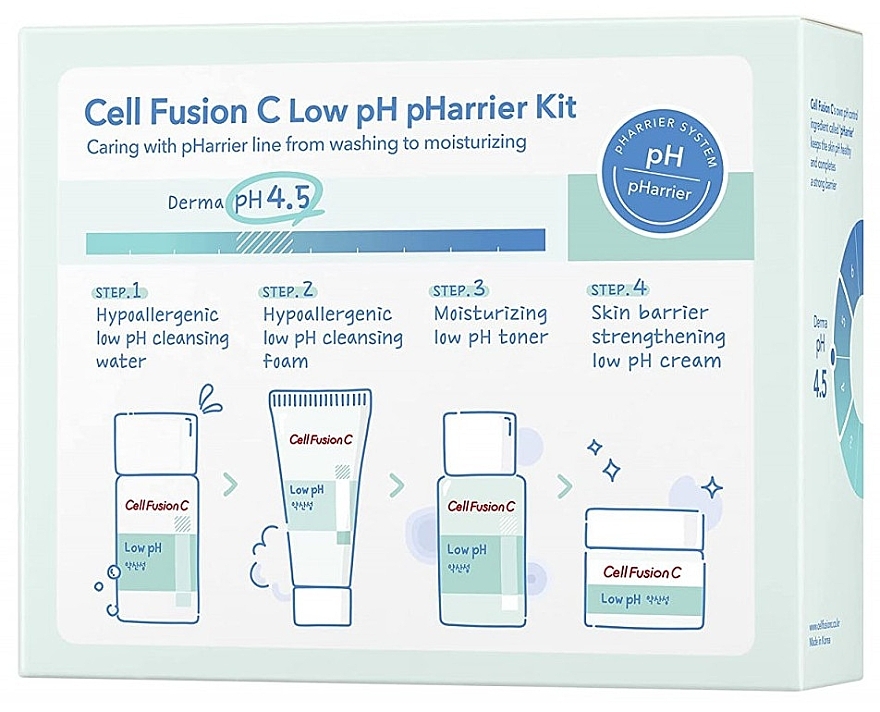 Set - Cell Fusion C Low pH pHarrier kit (f/foam/20ml + cl/20ml + tonic/20 ml + cr/8ml) — photo N6