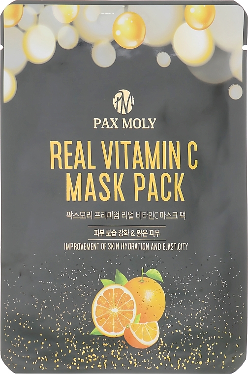 Vitamin C Sheet Mask - Pax Moly Real Vitamin C Mask Pack — photo N3