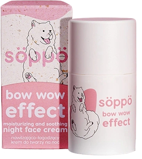 Moisturizing & Soothing Night Face Cream - Soppo Bow Wow Effect Moisturizing And Soothing Night Face Cream — photo N1