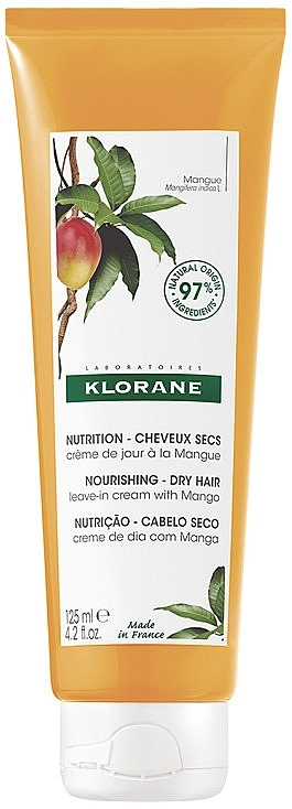 Day Mango Cream for Dry Hair - Klorane Day Cream For Dry Hair With Mang Oil — photo N1