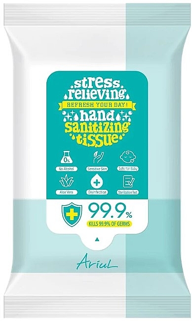 Hands & Body Sanitizer Wet Wipes, 15 pcs. - Ariul Stress Relieving Hand & Body Sanitizing Tissue — photo N1