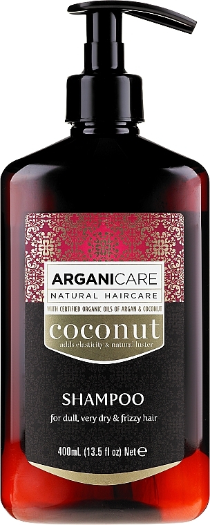 Coconut Oil Hair Shampoo - Arganicare Coconut Shampoo For Dull, Very Dry & Frizzy Hair — photo N1