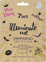 Shimmering Golden Sheet Mask - 7 Days Illuminate Me Miss Crazy Sheet Mask — photo N1