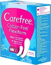 Flexible Daily Liners, scent-free, 56 pcs - Carefree Cotton FlexiForm Unscented — photo N22