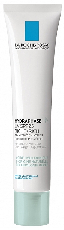 Intensive Moisturizer SPF 25 - La Roche-Posay Hydraphase HA UV SPF 25 Rich — photo N1