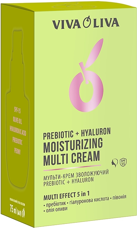 Moisturizing Multi Face Cream - Viva Oliva Prebiotic + Hyaluron Moisturizing Multi Cream SPF 15 — photo N3