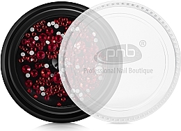Nail Stones - PNB Red Mix SS2,3,6,8,10,12 Glass — photo N1