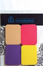 Fragrances, Perfumes, Cosmetics Rubberized Sponges Set 'Rectangles', colored 4 pcsNo. 991 - Dark Blue Cosmetics