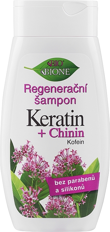 Repair Hair Shampoo - Bione Cosmetics Keratin + Quinine Regenerative Shampoo — photo N2