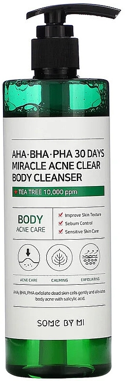 Cleansing Body Gel for Problem Skin - Some By Mi AHA-BHA-PHA 30 Days Miracle Acne Clear Body Cleanser — photo N1