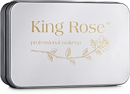 Makeup Brush Set in Cosmetic Bag, 12 pcs, metallic - King Rose — photo N3