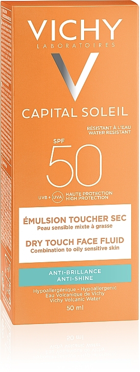 Sun Protection Face Emultion - Vichy Capital Soleil SPF 50 Emulsion Anti-Brillance IP50 — photo N4