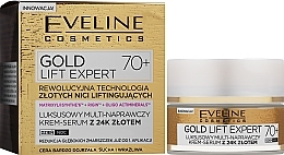 Fragrances, Perfumes, Cosmetics Firming Cream Serum 70+ - Eveline Cosmetics Gold Lift Expert