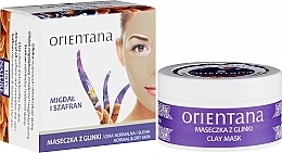 Fragrances, Perfumes, Cosmetics Face Mask "Almond and Saffron" - Orientana Clay Face Mask Almond & Saffron