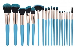 Makeup Brush Set, 18 pcs - Tools For Beauty MiMo Makeup Brush Blue Set — photo N1