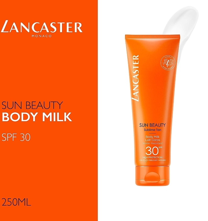 Waterproof Sun Body Milk - Lancaster Sun Beauty Sublime Tan Body Milk SPF30 — photo N2