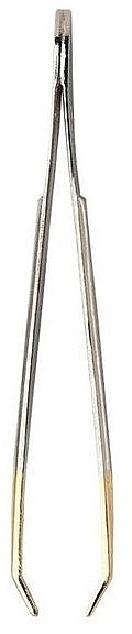 Curved Tweezers, Golden, 9 cm - Nippes Solingen Tweezer 9SGP — photo N2