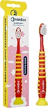 Fragrances, Perfumes, Cosmetics Children's Toothbrush 'Rocket', red and yellow - Nordics Super Soft Kids Toothbrush 10500