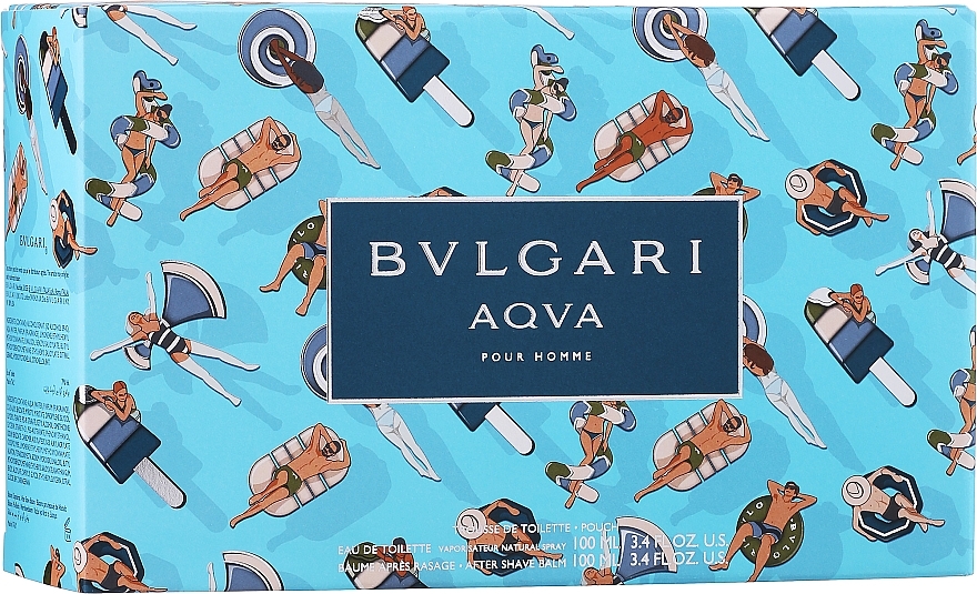 Bvlgari Aqva Pour Homme - Set (edt/100ml + ash/balm/100ml + bag) — photo N1