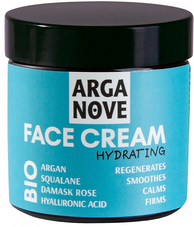 Natural Intensive Moisturizing Face Cream with Hyaluronic Acid - Arganove Face Cream Hydrating — photo N2